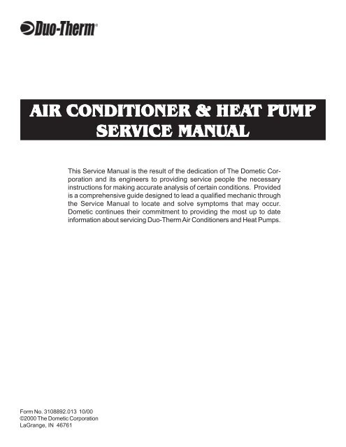 Dometic Rv Air Conditioner Wiring Diagram