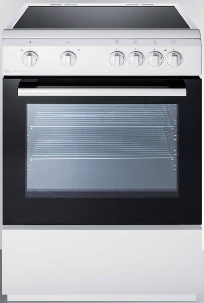 Electric Range With White Ceramic Top